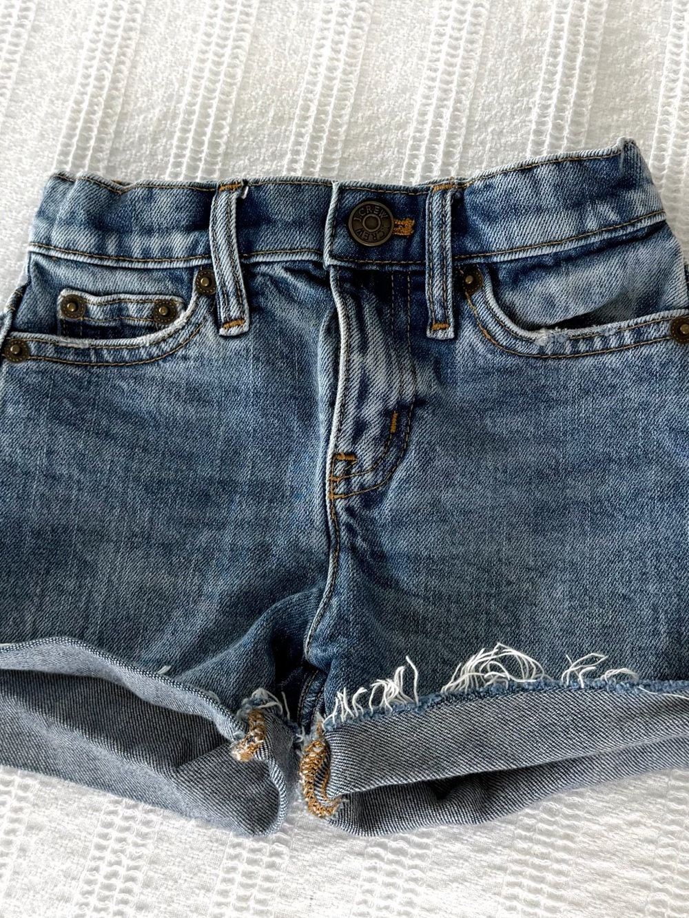 Crewcuts Frayed Hem Denim Shorts - kids